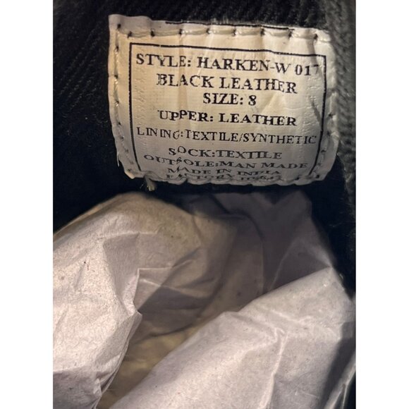 Steve Madden Harken Chukka Boots Size 8 Black Leather Upper Lace-Up - Picture 12 of 13